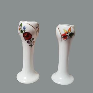 VTG KALOCSA HUNGRY Set of 2 Hand Painted Porcelain Candle Holders